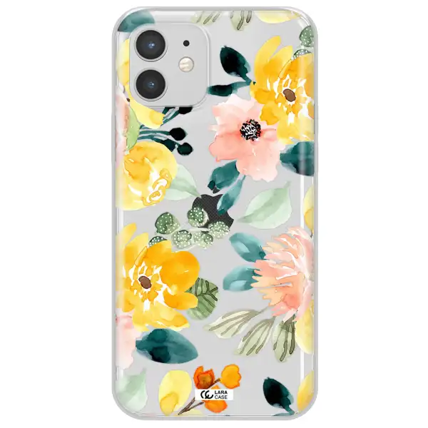 Watercolor Flowers Apple iPhone 12 mini Clear TPU Case
