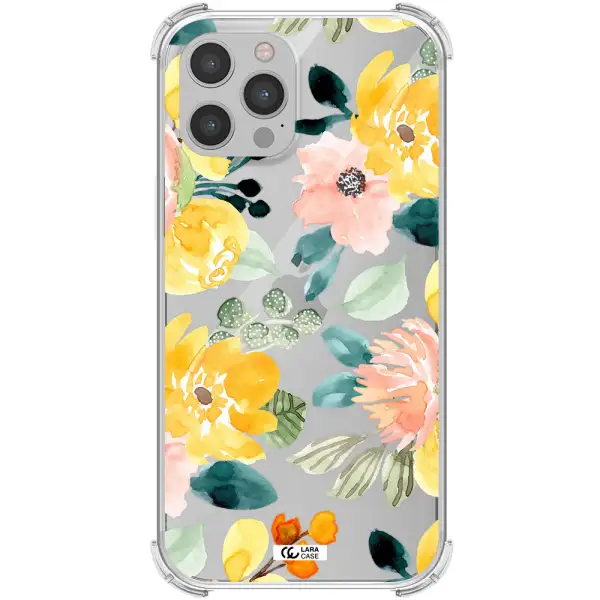 Watercolor Flowers Apple iPhone 12 pro Clear PC Case