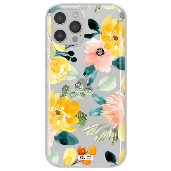 Watercolor Flowers Apple iPhone 12 pro Clear TPU Case