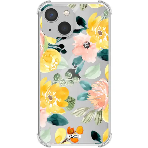 Watercolor Flowers Apple iPhone 13 mini Clear PC Case