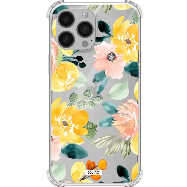Watercolor Flowers Apple iPhone 13 Pro Max Clear PC Case