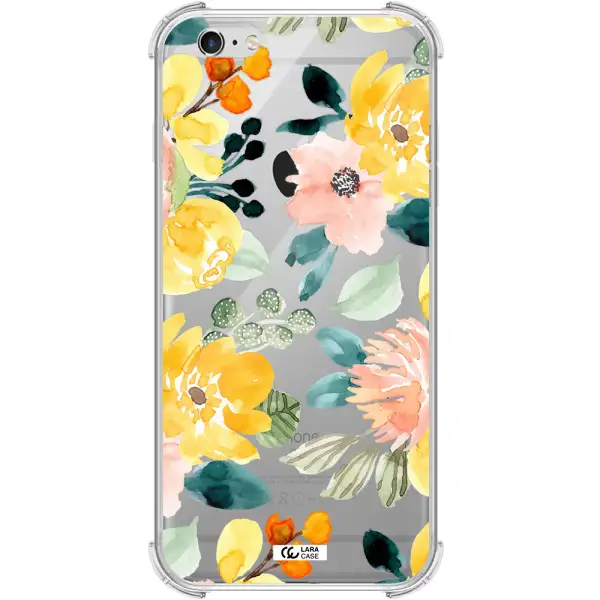 Watercolor Flowers Apple iPhone 6 plus Clear PC Case