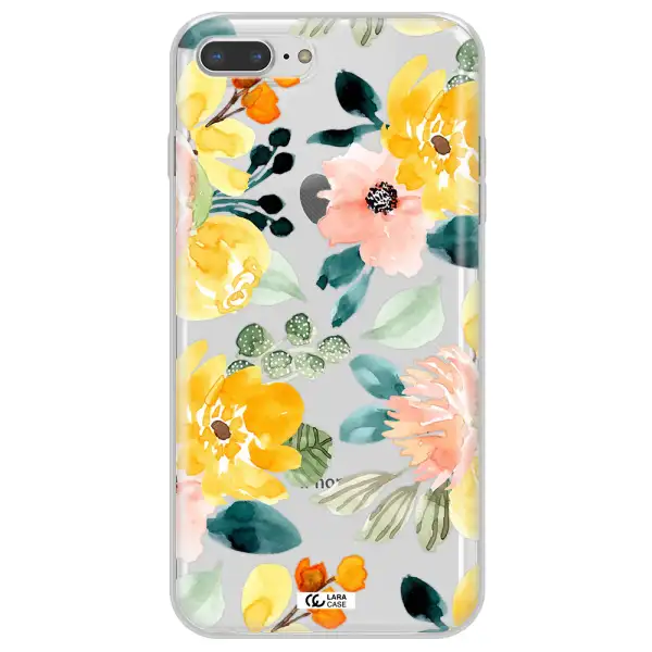 Watercolor Flowers Apple iPhone 7 plus Clear TPU Case
