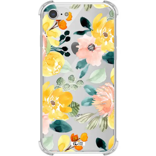 Watercolor Flowers Apple iPhone 8 Clear PC Case