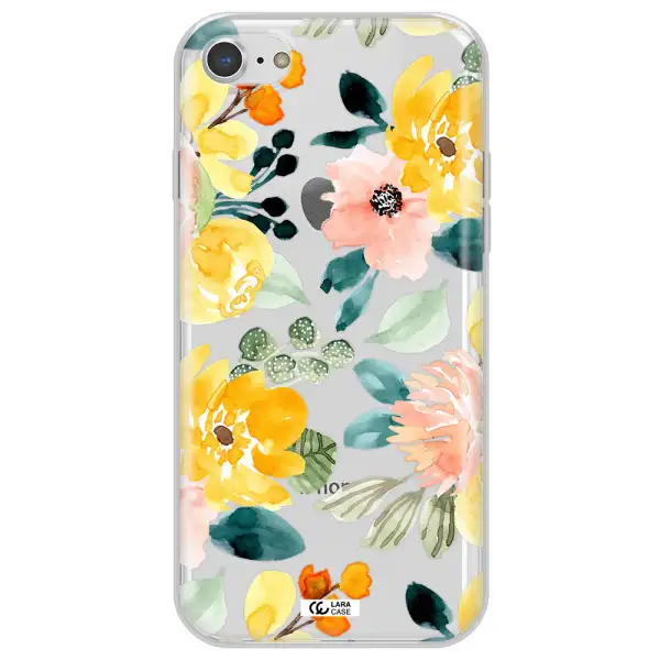Watercolor Flowers Apple iPhone 8 Clear TPU Case