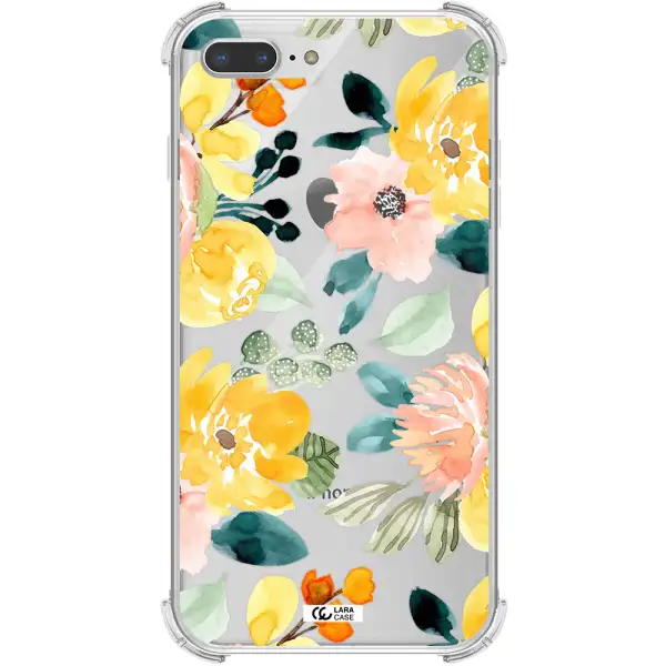 Watercolor Flowers Apple iPhone 8 plus Clear PC Case