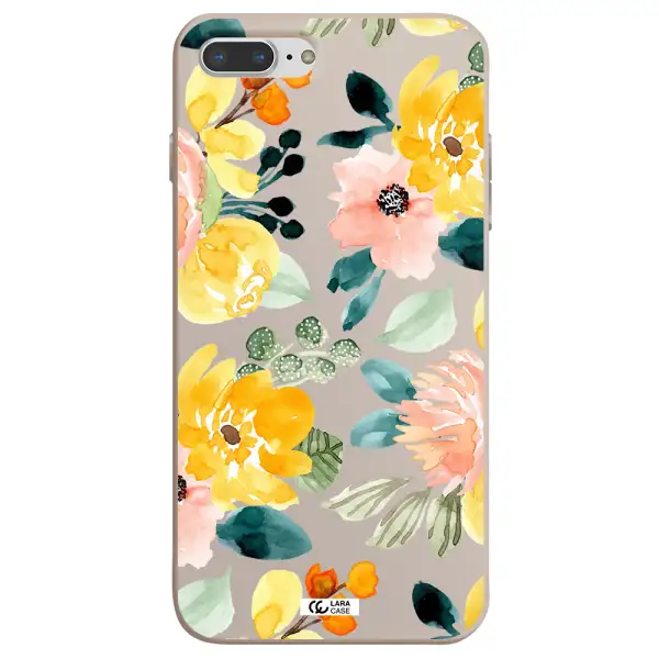 Watercolor Flowers Apple iPhone 8 plus Silicone Stone Case