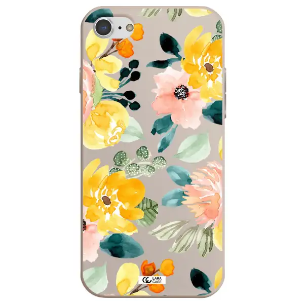 Watercolor Flowers Apple iPhone 8 Silicone Stone Case