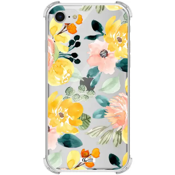 Watercolor Flowers Apple iPhone se 2020 Clear PC Case