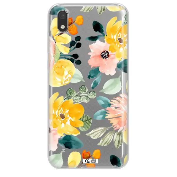 Watercolor Flowers Huawei Honor 8S Clear TPU Case