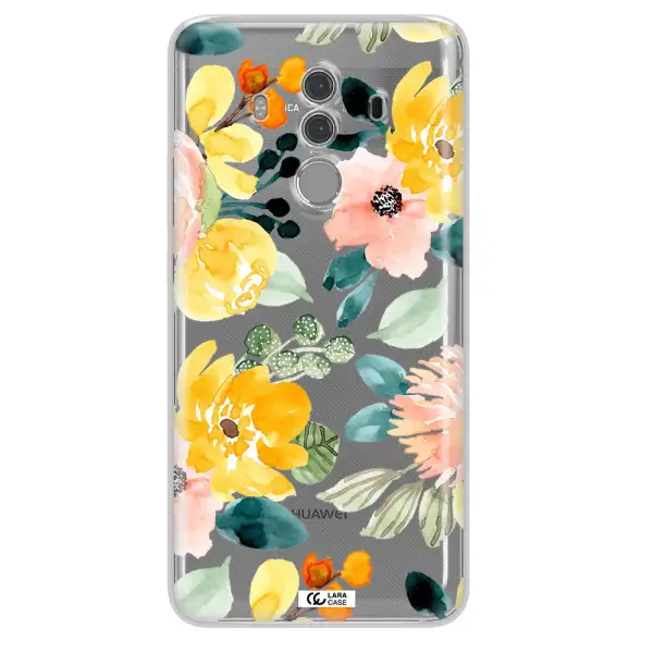 Watercolor Flowers Huawei Mate 10 Pro Clear TPU Case