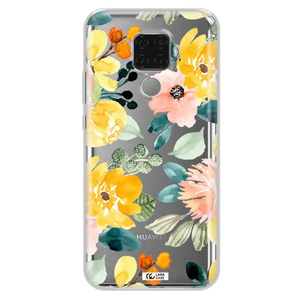 Watercolor Flowers Huawei Mate 30 Lite Clear TPU Case