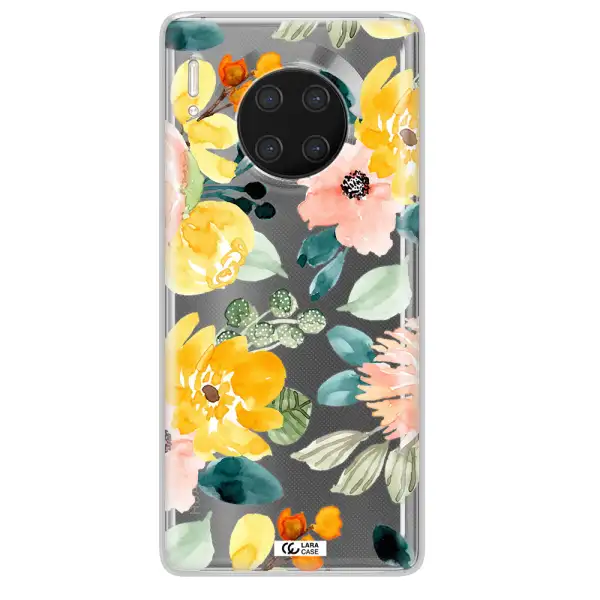 Watercolor Flowers Huawei Mate 30 Pro Clear TPU Case