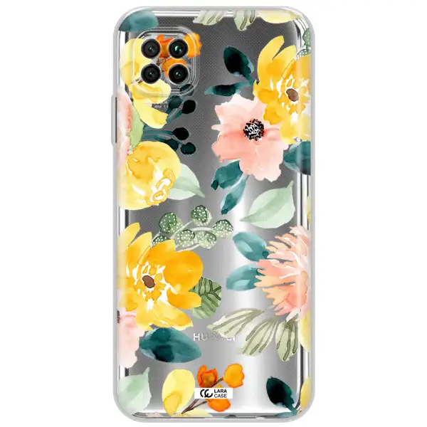 Watercolor Flowers Huawei Nova 7I Clear Tpu Case