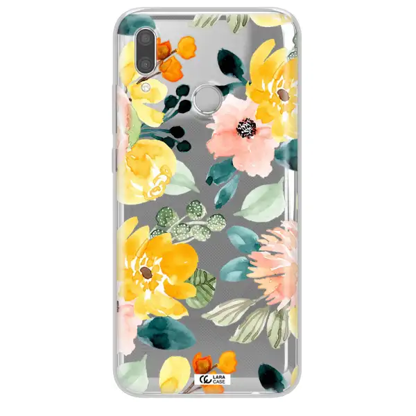 Watercolor Flowers Huawei P Smart 2019 Clear TPU Case