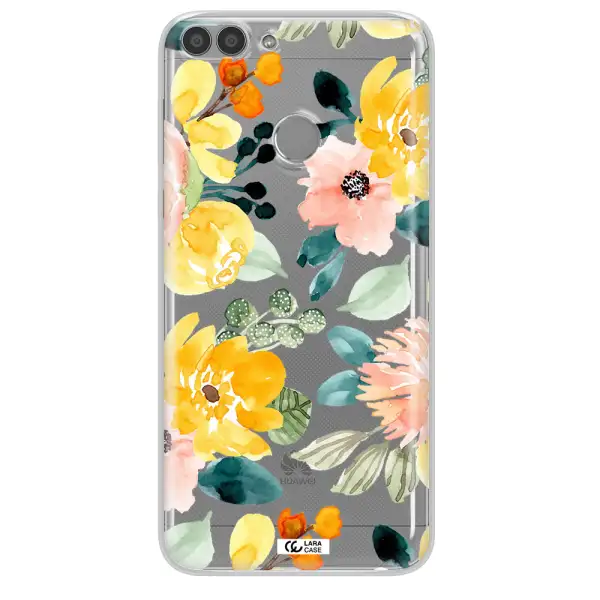 Watercolor Flowers Huawei P Smart Clear TPU Case