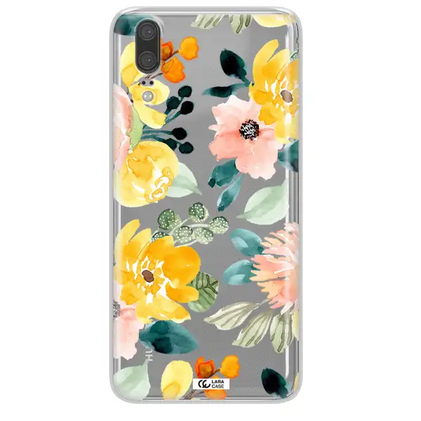 Watercolor Flowers Huawei P20 Clear TPU Case