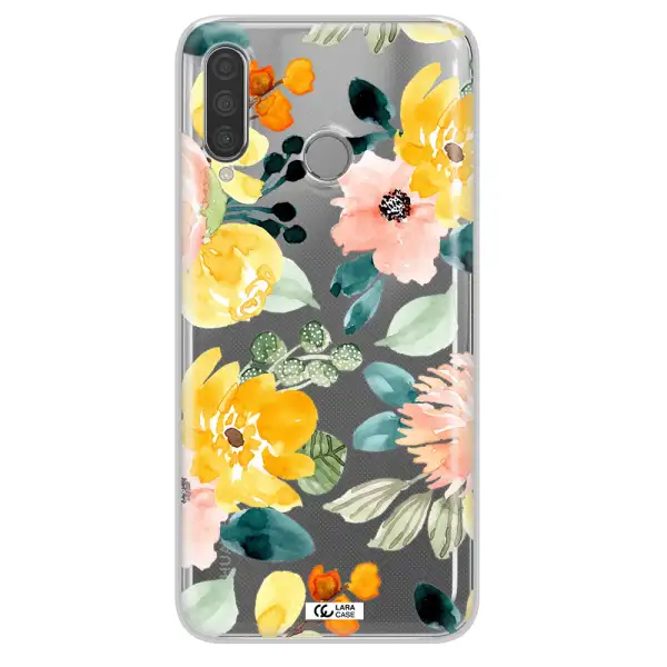 Watercolor Flowers Huawei P30 Lite Clear TPU Case