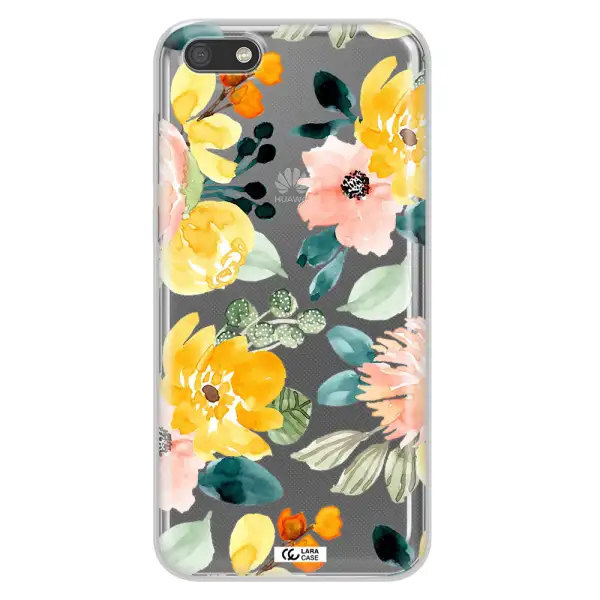 Watercolor Flowers Huawei Y5 2018 Clear TPU Case