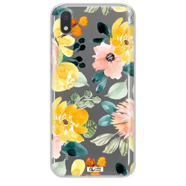 Watercolor Flowers Huawei Y5 2019 Clear TPU Case