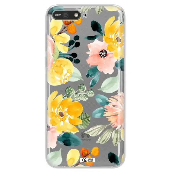 Watercolor Flowers Huawei Y6 2018 Clear TPU Case