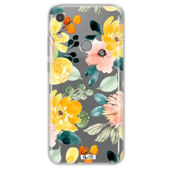 Watercolor Flowers Huawei Y6S Clear TPU Case