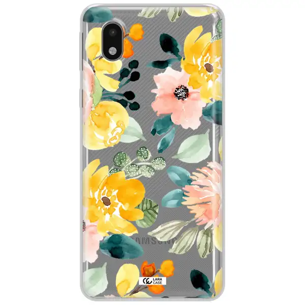 Watercolor Flowers Samsung A01 Core Clear Tpu Case