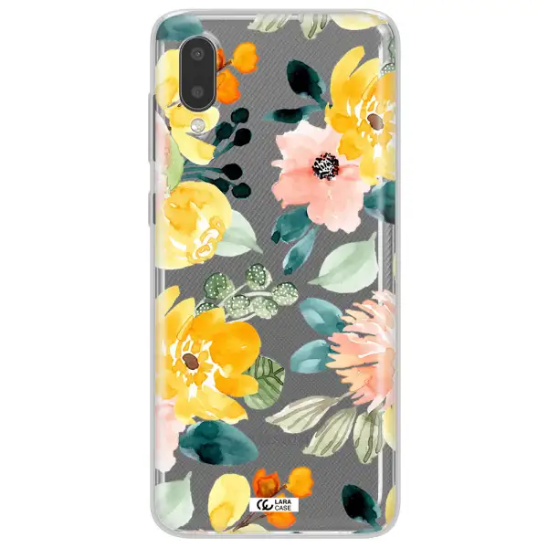 Watercolor Flowers Samsung A02 Clear TPU Case