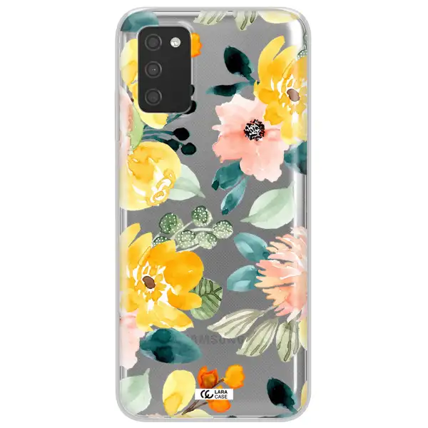 Watercolor Flowers Samsung A03S Clear TPU Case