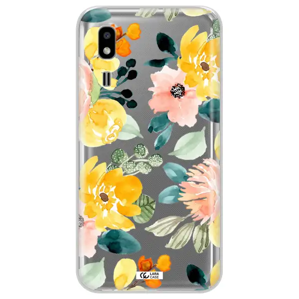 Watercolor Flowers Samsung A2 Core Clear TPU Case