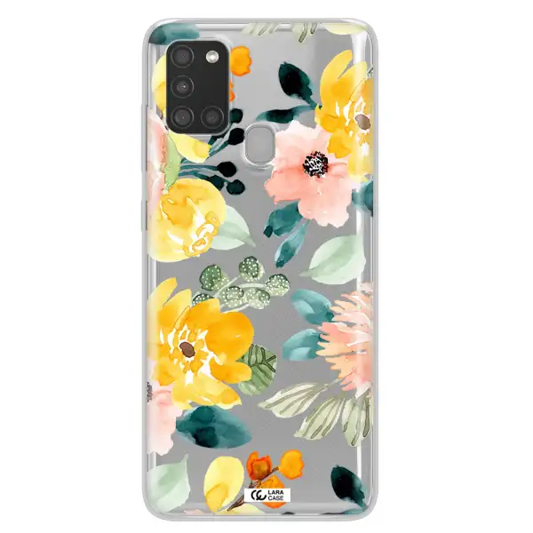 Watercolor Flowers Samsung A21S Clear TPU Case
