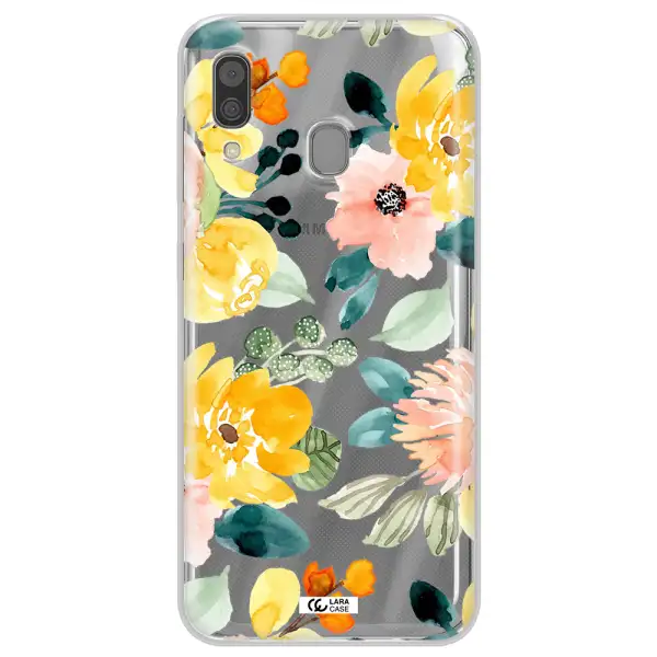 Watercolor Flowers Samsung A30 Clear TPU Case