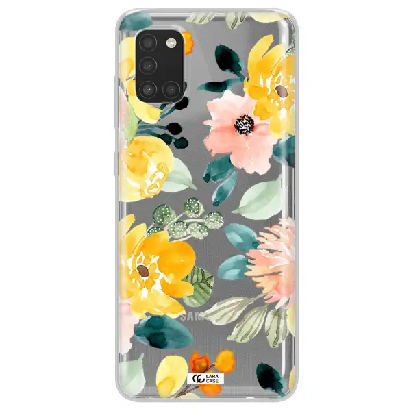 Watercolor Flowers Samsung A31 Clear TPU Case
