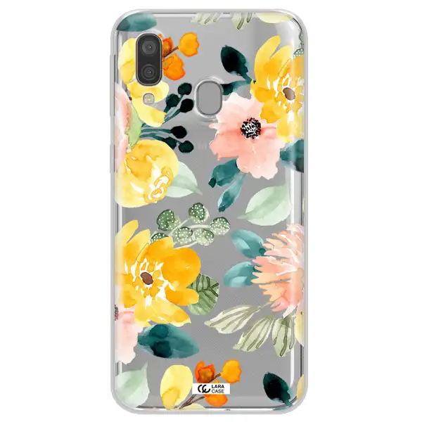 Watercolor Flowers Samsung A40 Clear TPU Case
