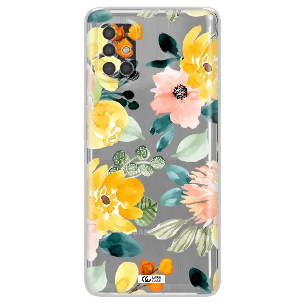 Watercolor Flowers Samsung A40S Clear Tpu Case