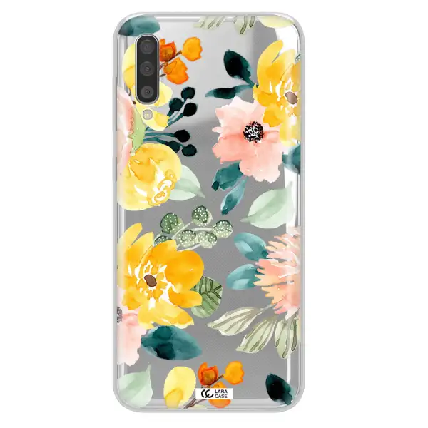Watercolor Flowers Samsung A50 Clear TPU Case