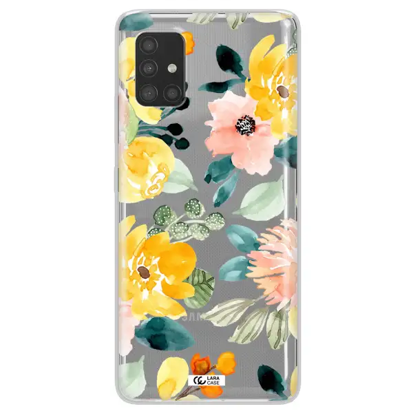Watercolor Flowers Samsung A51 Clear TPU Case