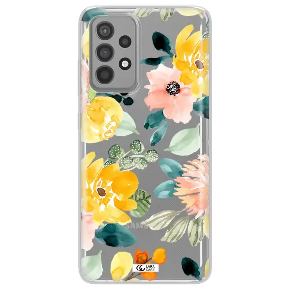 Watercolor Flowers Samsung A52 Clear TPU Case