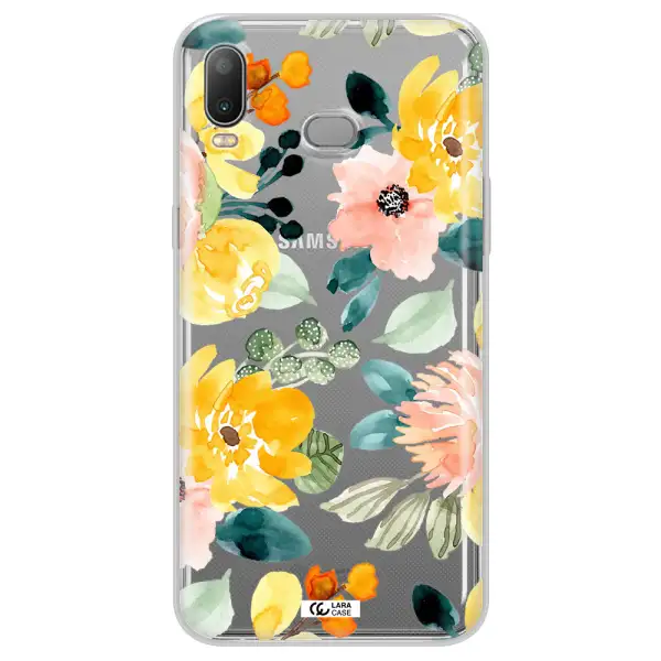 Watercolor Flowers Samsung A6S Clear TPU Case
