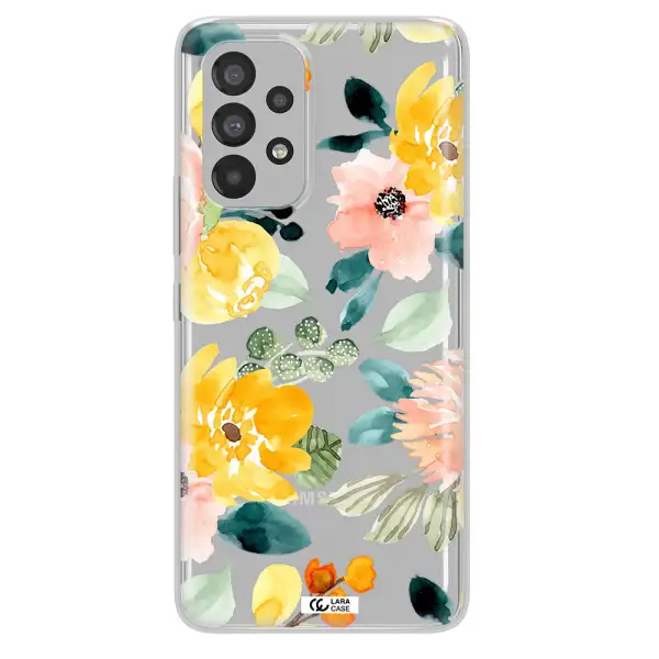 Watercolor Flowers Samsung A73 Clear TPU Case