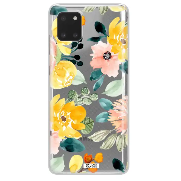 Watercolor Flowers Samsung A81 Clear TPU Case