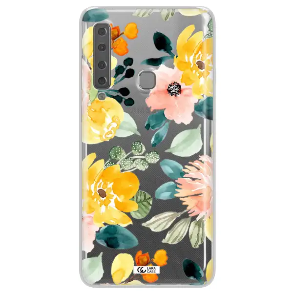 Watercolor Flowers Samsung A9 2018 Clear TPU Case