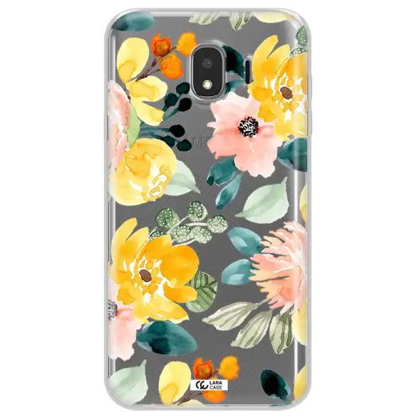 Watercolor Flowers Samsung J4 Clear TPU Case
