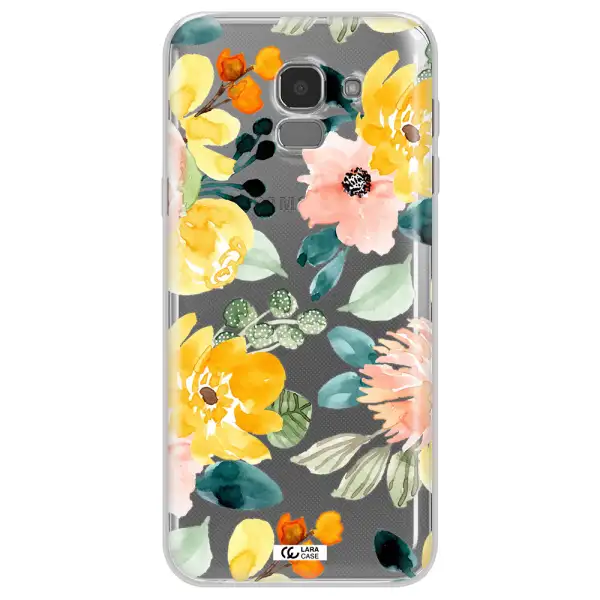 Watercolor Flowers Samsung J6 Clear TPU Case