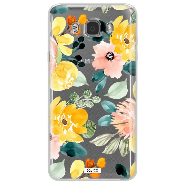 Watercolor Flowers Samsung J7 2016 Clear TPU Case