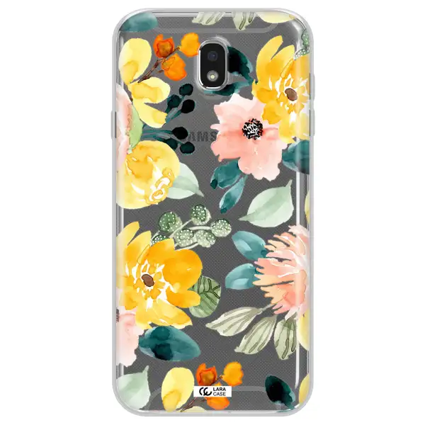 Watercolor Flowers Samsung J7 Pro Clear TPU Case