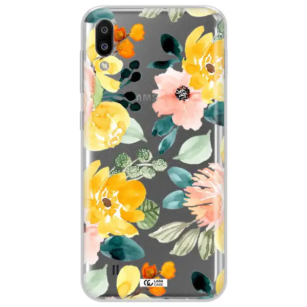 Watercolor Flowers Samsung M10 Clear TPU Case