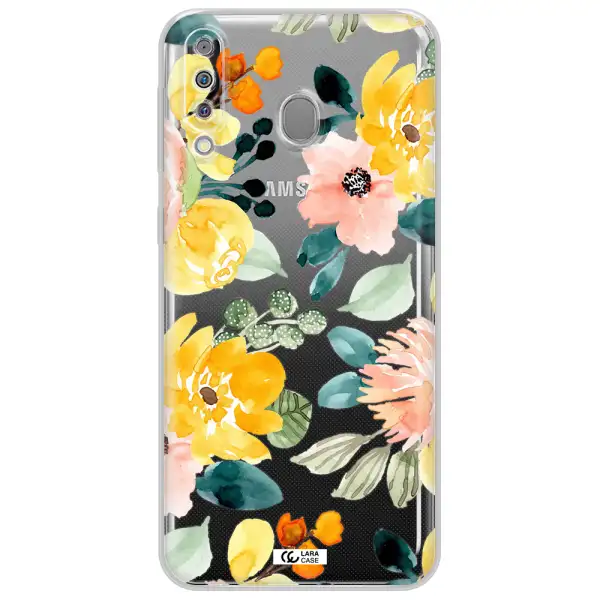 Watercolor Flowers Samsung M30 Clear TPU Case