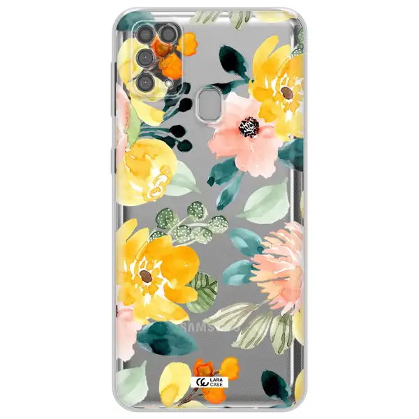 Watercolor Flowers Samsung M31 Clear TPU Case