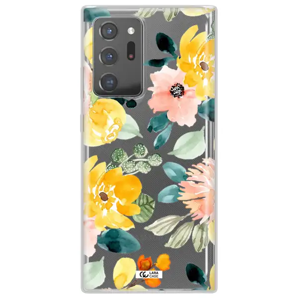 Watercolor Flowers Samsung Note 20 Ultra Clear TPU Case